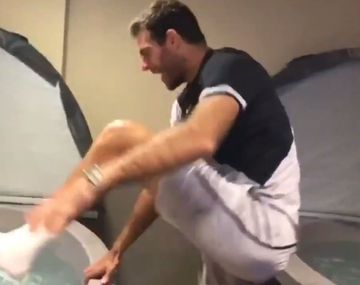Juan Martín del Potro celebrando tras ganar en Indian Wells