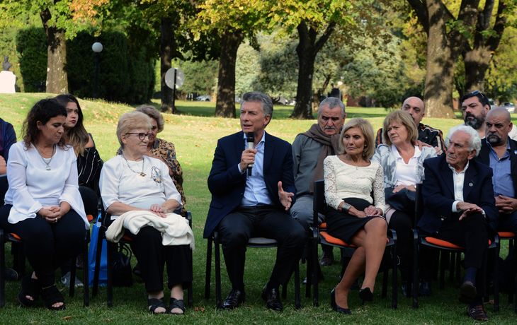 Macri con familiares de caídos y ex combatientes de Malvinas