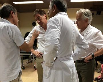 Diego Santilli en el Argerich interiorizándose sobre la salud del turista sueco