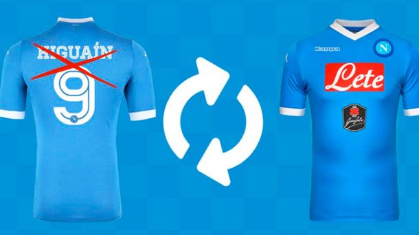 Plan canje: llevando la camiseta de Higuaín, te regalan otro producto de Nápoli