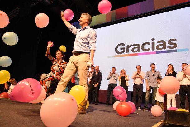 Los festejos de Macri presidente