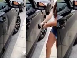 video: reparo un choque en la puerta de su auto con un juguete sexual