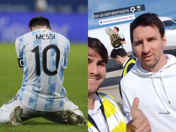 Lionel Messi viajó a Barcelona y un argentino le hizo un pedido especial: Traenos la Copa