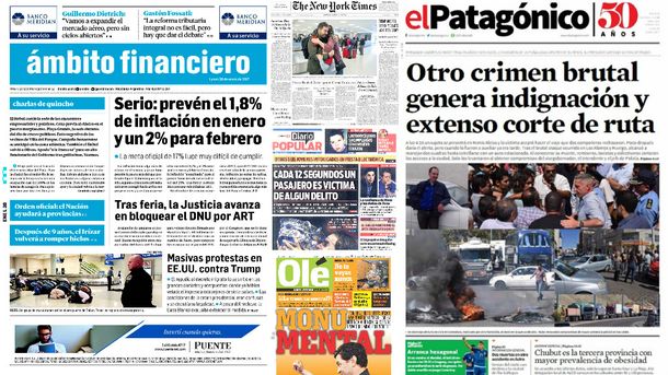 Mirá las tapas de los diarios