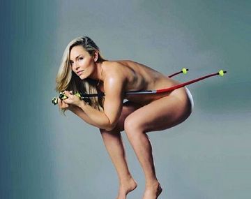 Lindsey Vonn, la ex de Tiger Woods, desnuda.