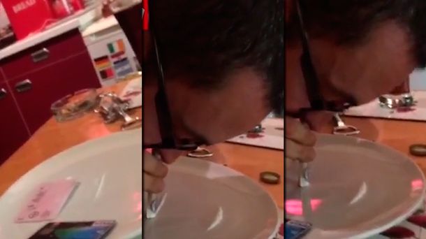 Escándalo: un sacerdote aspira cocaína rodeado de objetos nazis