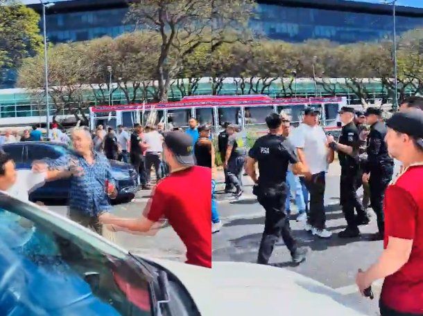 Taxistas y choferes de app se agarraron a las piñas en Aeroparque