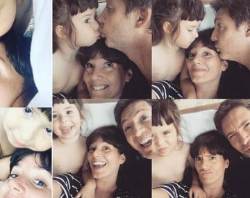 Las divertidas selfies de Griselda Siciliani y Adrián Suar con su hija Margarita
