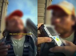 La insólita situación quedó registrada en un video La insólita situación quedó registrada en un video