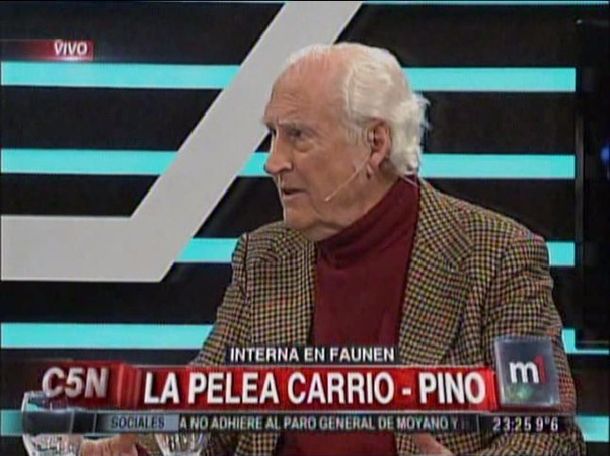 Pino Solanas reconoció que sus entredichos con Carrió dañaron al FAUNEN