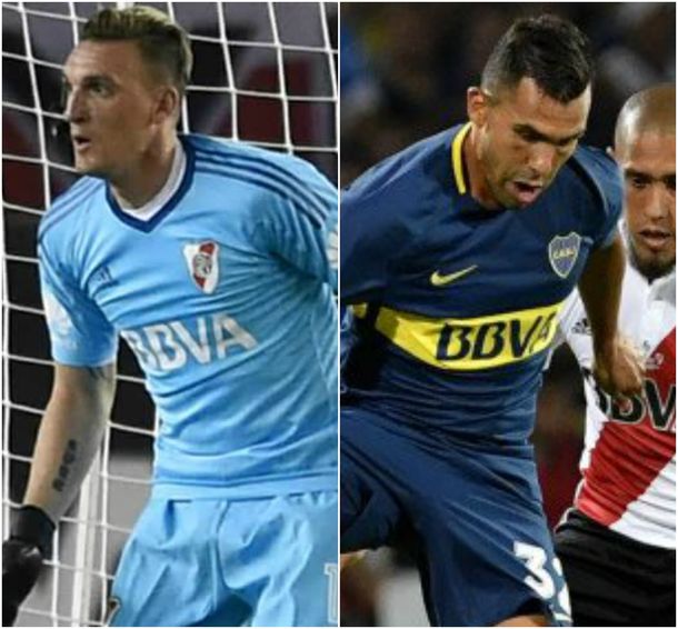 Franco Armani y Carlos Tevez