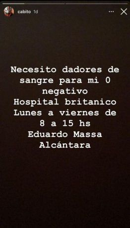 Preocupación por la salud de Cabito Massa Alcántara