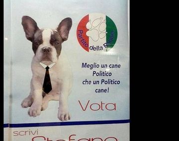 Una campaña en Italia propone mejor un perro que un político