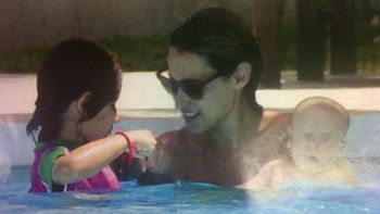 Pampita con Blanca y Beltrán Pampita con Blanca y Beltrán