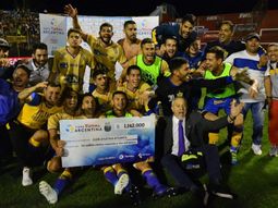 El festejo de Atlanta con el suculentocheque