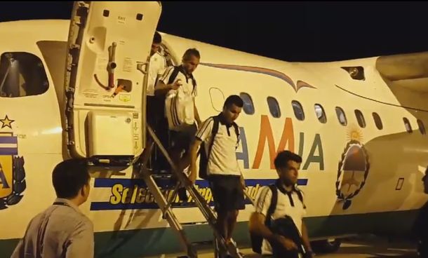 El avión de Lamia que llevó a la Selección a Brasil