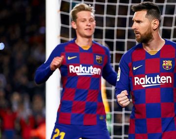 Frenkie de Jong y Lionel Messi