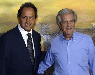 Respaldo de Scioli a Tabaré en Uruguay