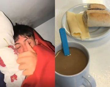 Video: un juvenil de San Lorenzo mostró el desayuno de la pensión y se hizo viral
