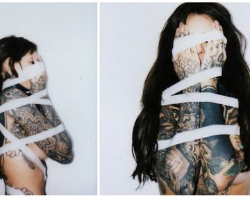 Cande Tinelli en una jugada producción de fotos con topless