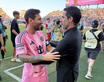 El reencuentro entre Messi y Gago en la previa de Inter Miami-Necaxa