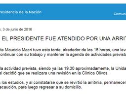 este es el comunicado oficial sobre la salud de mauricio macri este es el comunicado oficial sobre la salud de mauricio macri