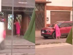 Video: un hombre denunció a su expareja por destrozarle la camioneta a martillazos