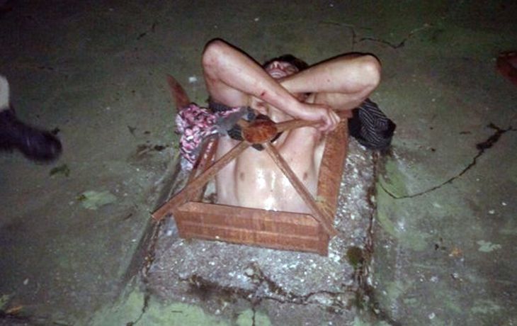 El ladrón tuvo que ser llevado al hospital