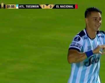 Zampedri metió el primer gol en la historia de Atlético Tucumán en la Copa Libertadores