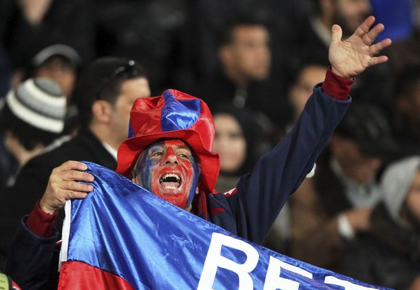 Los hinchas de San Lorenzo alentaron en Marruecos