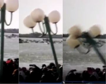 Un poste de luz cayó encima de un devoto mientras peregrinaba a Itatí: quedó internado