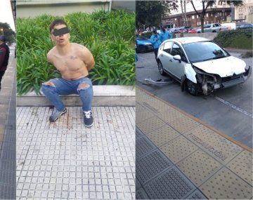 No tiene licencia de conducir, manejaba el auto de los padres y chocó en la 9 de Julio