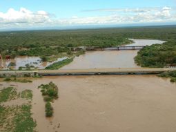 La Madrid bajo el agua desde el aire La Madrid bajo el agua desde el aire