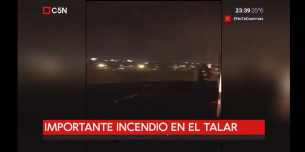 Incendio en El Talar de Pacheco