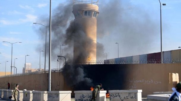 Atacaron la Embajada de Estados Unidos en Bagdad