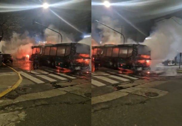 Se incendió un colectivo de la línea 92.