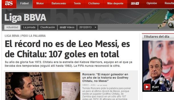 Aseguran que el récord de Lionel Messi es una mentira