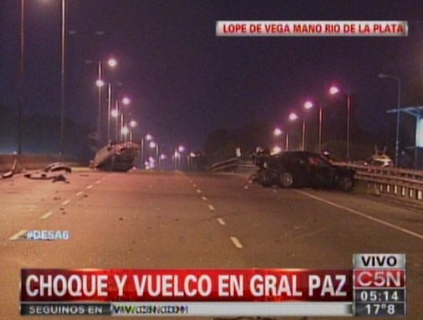 El tránsito estuvo interrumpido en General Paz por choque y vuelco