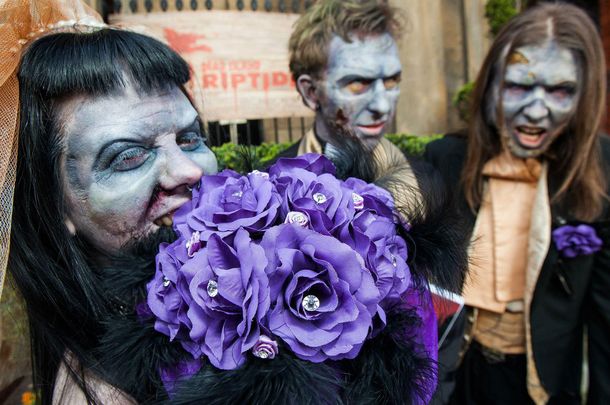 De terror: en Inglaterra se celebró la primera boda zombie