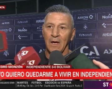 Monzón luego del triunfo de Independiente: No quiero dirigir Primera y quedarme sin trabajo