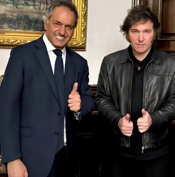 Daniel Scioli y Javier Milei 