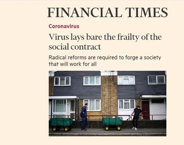Giro: el Financial Times pide un rol más activo del Estado y reclama que haya redistribución