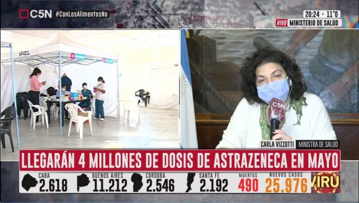 Carla Vizzotti: Estamos cerca de cumplir con el primer hito del plan de vacunación