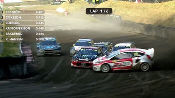 Kevin Eriksson realizó la maniobra perfecta en el Rallycross de Alemania Kevin Eriksson realizó la maniobra perfecta en el Rallycross de Alemania