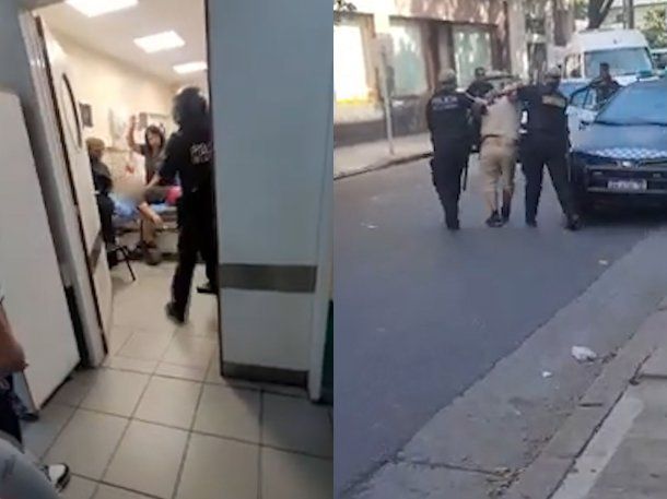 VIDEO: dramático traslado de una mujer apuñalada en el cuello por su expareja