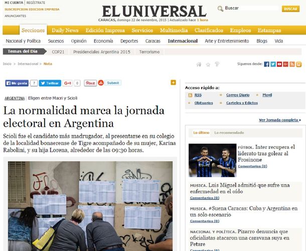 Así reflejan los diarios de Latinoamérica el resultado electoral del balotaje