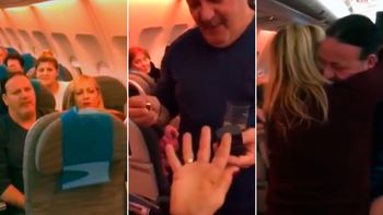 Le propuso casamiento a su pareja en pleno vuelo Le propuso casamiento a su pareja en pleno vuelo