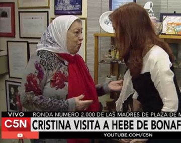 Cristina Kirchner visitó a Hebe de Bonafini