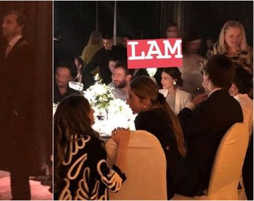 Pampita y Polito, juntos en un casamiento.