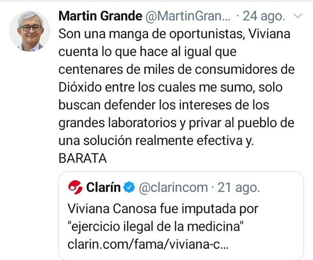 Diputada de la Coalición Cívica pidió que se autorice el uso del dióxido de cloro contra el coronavirus